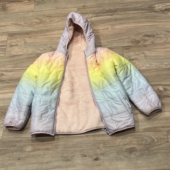 Eddie Bauer Other - GIRLS EDDIE BAUER FLEECED LINED RAINBOW COLORED JACKET SIZE MEDIUM ( 10-12)